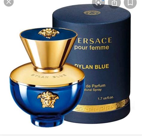 female perfume blue bottle.